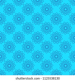 Dark blue seamless pattern on light blue background
