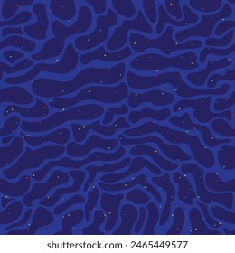 Patrón sin costuras azul oscuro para una combinación perfecta de diseños de festival. 