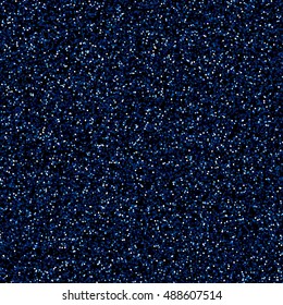 Dark blue shimmer background imitation indigo dust with shiny grains. Glittering sequins club screen. Abstract  glitter pattern. Template design of round particles. Shining confetti.