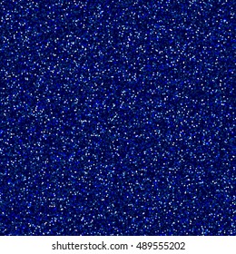 Dark blue shimmer background imitation dust with shiny grains. Glittering sequins club screen. Abstract  glitter pattern. Template design of round particles. Shining confetti.