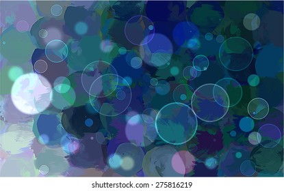 Dark blue shine brush strokes background. Vector version