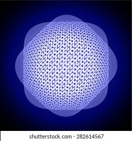 Dark blue Shining atom scheme. Vector illustration. dark background. digital. infographics. Abstract Technology background for computer graphic website internet