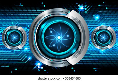 Dark Blue Shining atom scheme. Vector illustration. dark background. digital. infographics. Abstract Technology background for computer graphic website internet and business. Spark