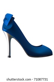 dark blue shoes. Vector illustration