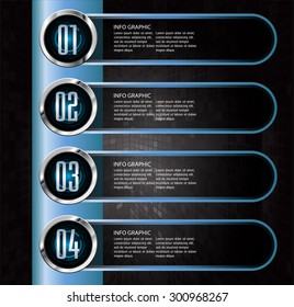dark blue silver black Web Design Website Elements Template for graphic internet. text box. label. info graphics. metal. card. pixel. Metals, alloys, steel, aluminum. button