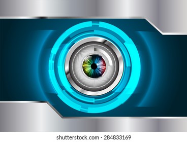 dark blue silver color Light Abstract Technology background for computer graphic website internet and business. circuit. vector illustration. info graphics. silver. eye eyeball.