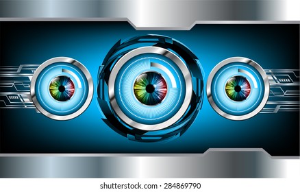 Dark blue silver color Light Abstract Technology background for computer graphic website internet and business. circuit. vector illustration. info graphics. eye eyeball.