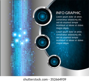 Dark blue silver Light Abstract Technology background for computer graphic website internet and business. circuit. vector illustration. infographics. pixel. text box banner card  template.