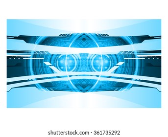 dark blue silver Light Abstract Technology background for computer graphic website internet and business. circuit. illustration. digital. infographics. binary code. eye scan virus