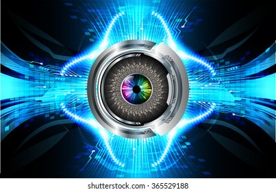 dark blue silver Light Abstract Technology background for computer graphic website internet and business. circuit. illustration.digital.infographics. binary code. zero one. eye. scan virus