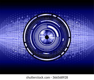 dark blue silver Light Abstract Technology background for computer graphic website internet and business. circuit. illustration.digital.infographics. binary code. zero one. eye. scan virus