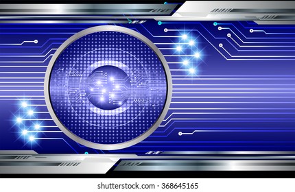 dark blue silver Light Abstract Technology background for computer graphic website internet and business. circuit. illustration.digital.infographics. binary code. zero one. eye. scan virus vector