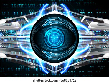 dark blue silver Light Abstract Technology background for computer graphic website internet and business. circuit. illustration.digital.infographics. binary code. zero one. eye. scan virus vector