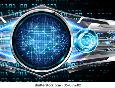 dark blue silver Light Abstract Technology background for computer graphic website internet and business. circuit. illustration.digital.infographics. binary code. zero one. eye. scan virus vector