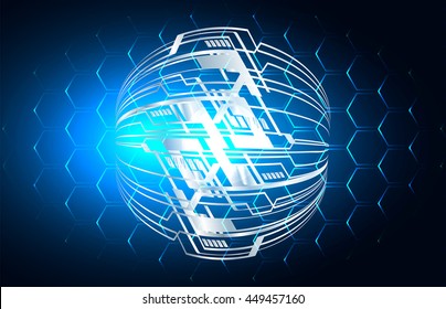 Dark blue silver Light Abstract Technology background for computer graphic website internet and business. circuit. vector illustration. infographics. motion move blur.neon. pixel.