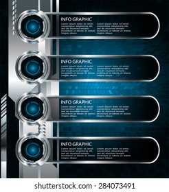dark blue silver Web Design Website Elements Template for graphic internet. text box. label. infographics. metal. card. pixel. Metals, alloys, steel, aluminum. button