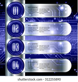 Dark blue silver Web Design Website Elements Template for graphic internet. text box. label. infographics. metal. card. pixel. Metals, alloys, steel, aluminum. button