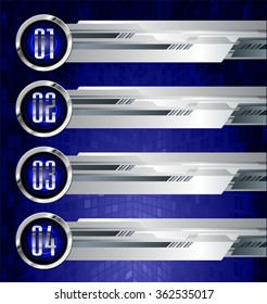 dark blue silver Web Design Website Elements Template for graphic internet. text box. label. infographics. metal. card. pixel. Metals, alloys, steel, aluminum. button cyber