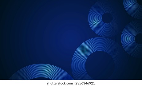 Dark blue simple abstract background with lines in a curved style geometric style as the main element.