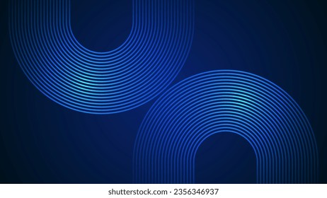 Dark blue simple abstract background with lines in a curved style geometric style as the main element.