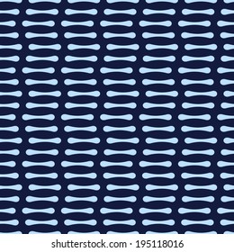 Dark Blue Simple Geometric Seamless Pattern. Vector Background