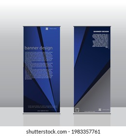 dark blue smart rollup banner vector
