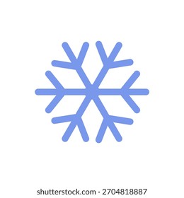 Icono de copo de nieve azul oscuro Clipart de Vector de invierno simple