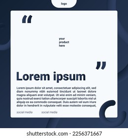 Dark Blue Social Media Post Template, Editable Post Template Social Media Banners.