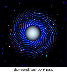 Dark blue spiral background