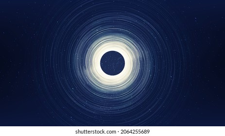 Dark Blue Spiral Black hole on Galaxy background with Milky Way spiral,Universe and starry concept design,vector