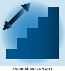 dark blue stairs to walk up and down