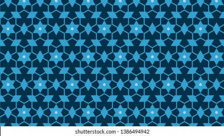Dark Blue Star Pattern Vector