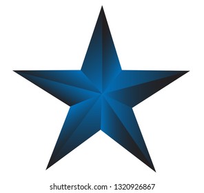 Dark Blue star vector-icon