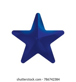 dark blue starfish isolated on white background
