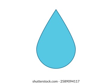 Dark blue stroke water drop