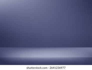 Dark blue studio room background. Template mock up for display of product. Business backdrop. Vector illustration.