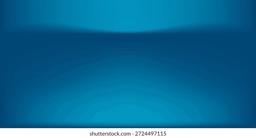 Espaço de estúdio azul escuro. Fundo de Dark Limbo. Fundo 3D abstrato para apresentação do produto. Vista minimalista de parede.

