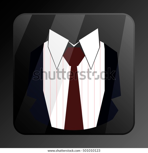 Dark Blue Suit Icon Burgundy Color Stock Vector Royalty