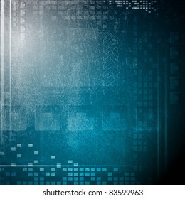 Dark blue tech background. Vector design eps 10