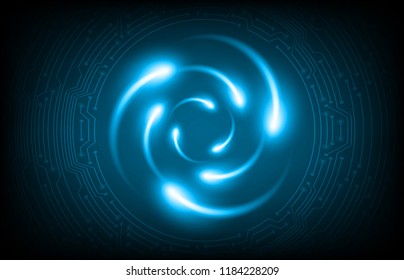 dark blue Technology background for computer graphic website internet and business.circuit. vector illustration. Security. Nuclear, proton, neutron, nucleus. atom. molecular.