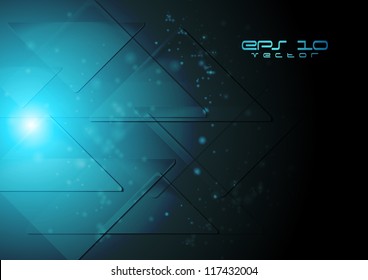 Dark blue technology background. Vector design eps 10