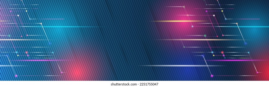 dark blue technology light stripe