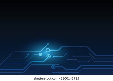 Tecnología azul oscuro con conexión de línea y punto. Luz de estilo moderno e innovador. Espacio en blanco y fondo negativo.
