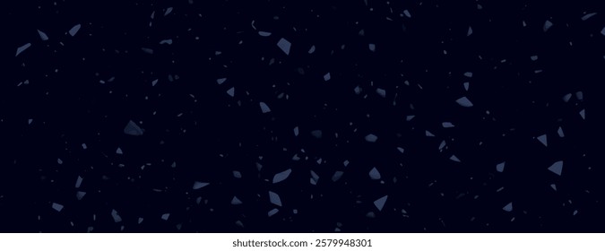 Dark blue terrazzo background, background with scattered blue specks, background with a textured, modern design. Minimal terrazzo pattern, speckled texture background vector