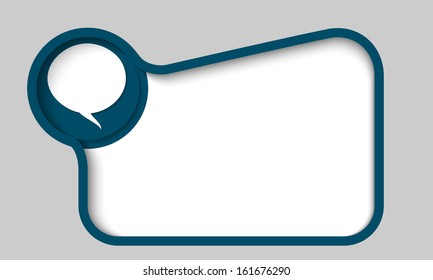 dark blue text box for any text with speech bubble