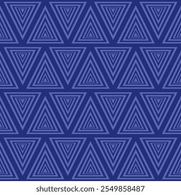 Dark blue Triangle geometric seamless pattern.