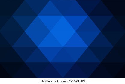 Dark blue triangle mosaic background. Colorful illustration in abstract style with gradient. The elegant pattern can be used as part of a brand book. Dark blue triangle mosaic background. Colorful illustration in abstract style with gradient. The elegant pattern can be used as part of a brand book.