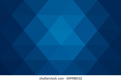 Dark blue triangle mosaic background. Modern geometrical abstract illustration with gradient. Brand-new design for your business.