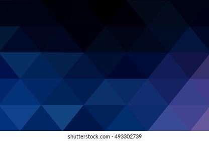 Dark blue triangle mosaic pattern. Creative illustration in halftone style with gradient. The polygonal design can be used for your web site.