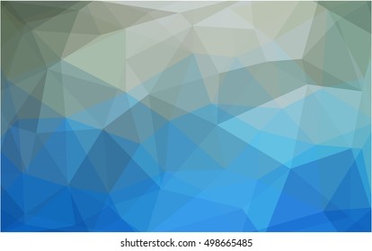 Dark blue triangle mosaic pattern. Brand-new colored illustration in blurry style with gradient. A completely new design for your business.